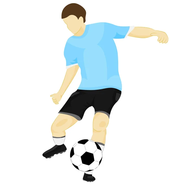 Robe bleue tir footballeur — Image vectorielle