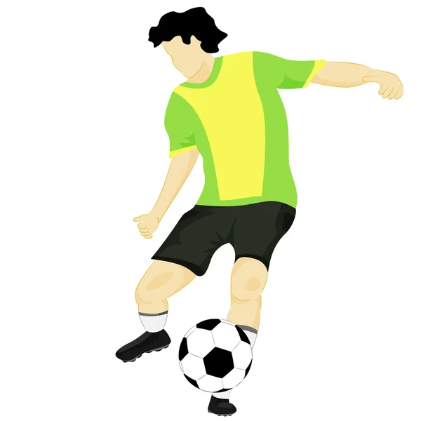 Brésil robe footballeur tir — Image vectorielle