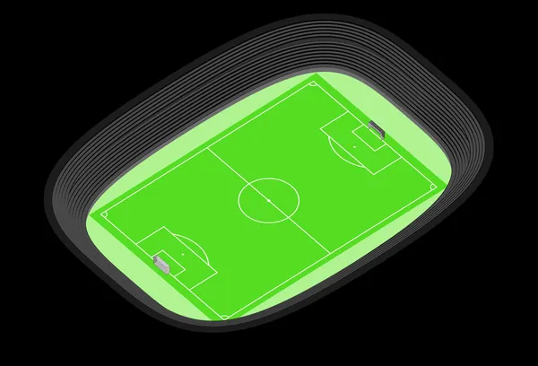 Estadio de fútbol vista isométrica — Vector de stock