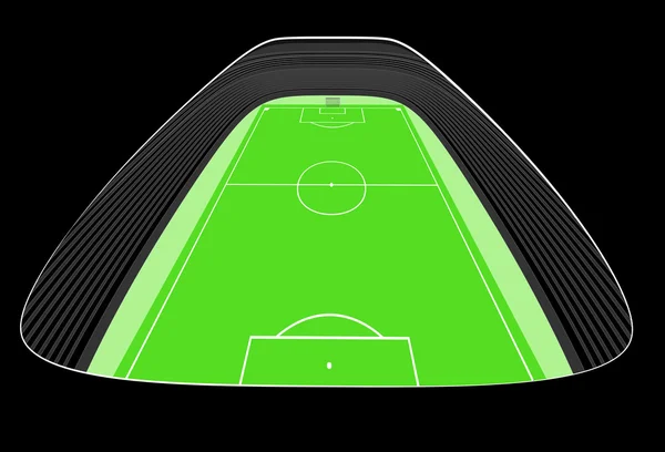 Stade de football perspective vue — Image vectorielle
