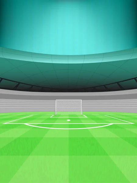 Football shooter goal view — Stock Vector