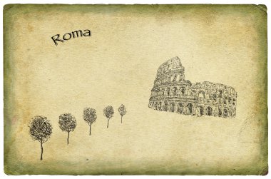 Roma görünümü kartpostal