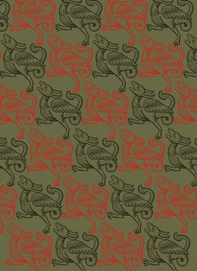 ejderha kağıt çizimde