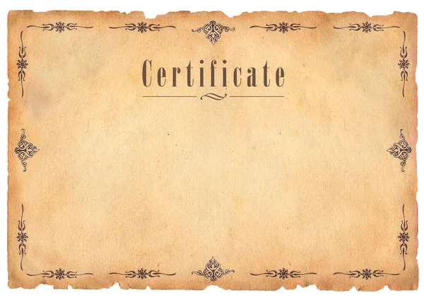 Сертификат — стоковое фото