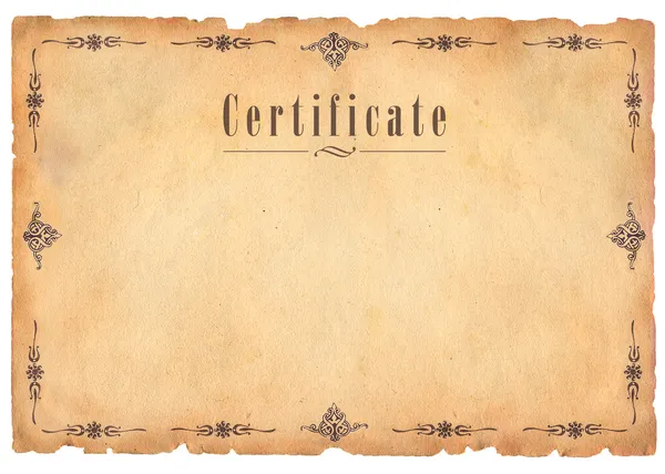 Certificado — Foto de Stock