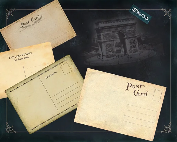 Ancien jeu de cartes postales — Photo