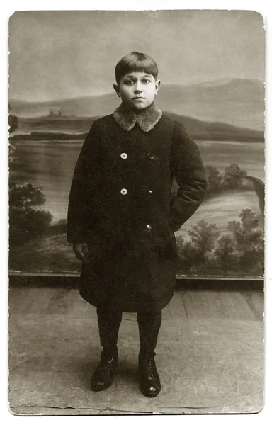 Old portrait of boy — Stock Photo, Image