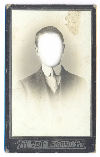 Старый портрет человека. Лицо клонировано . — стоковое фото