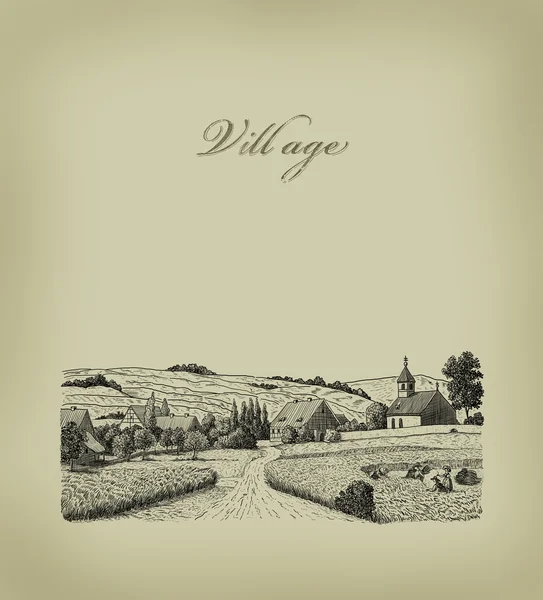 Illustration du vieux village — Photo