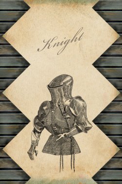 Old knight illustration clipart