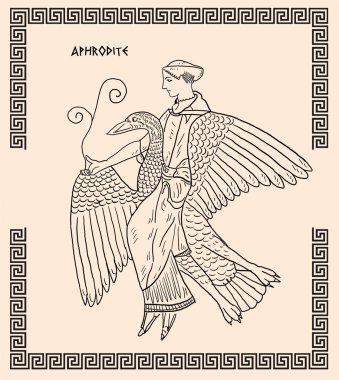 Old greek goddess aphrodite clipart