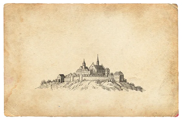 Oude kasteel illustratie — Stockfoto