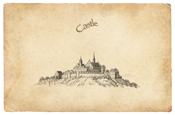 Vecchio castello illustrazione — Foto Stock