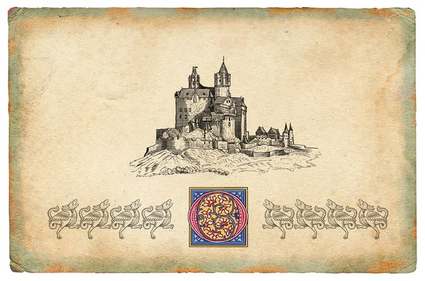 Old castle illustration — Stock Photo, Image