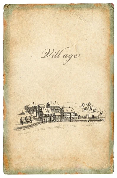 Old village illustration — Stock Photo, Image