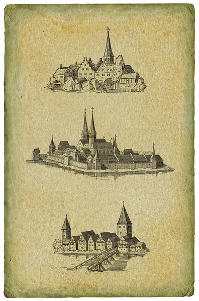 Old castle illustration — Stock Photo, Image