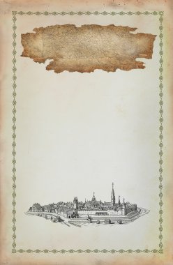 Eski kale illüstrasyon