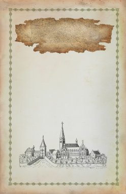 Eski kale illüstrasyon