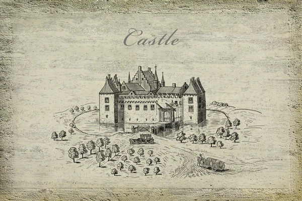 Old castle illustration — Stock Photo, Image