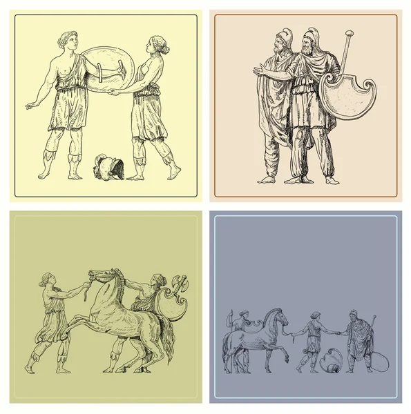 Old greek set illustration — Stock Photo, Image