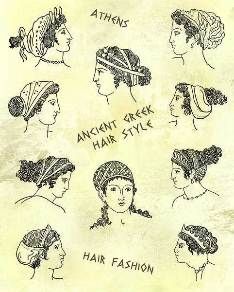 Ancient greek hair style — Stock Photo, Image