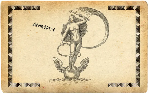 Старая греческая богиня афродита — стоковое фото