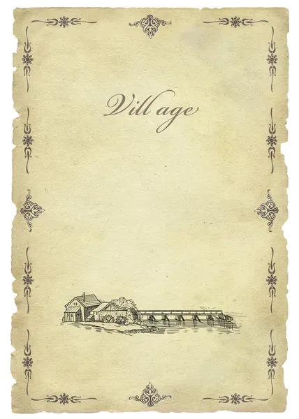 Old village illustration — Stock Photo, Image