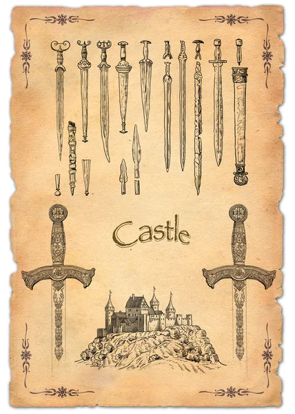 Ilustração do castelo velho — Fotografia de Stock
