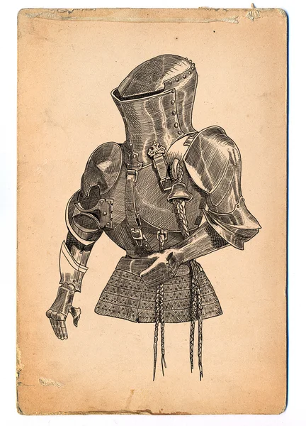 Old knight illustration — Stock Photo, Image