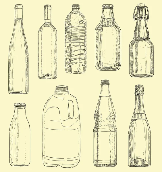 Glasflaschen-Set — Stockfoto