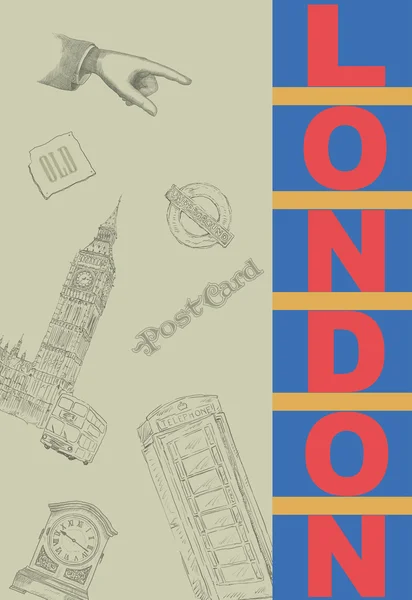 London retro theme illustration — Stock Photo, Image