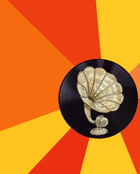 Gramophone illustratie — Stockfoto