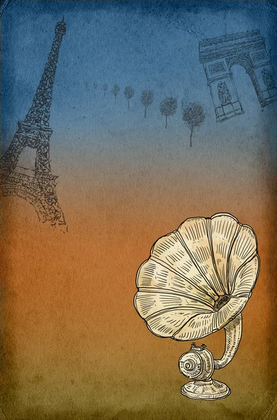 Paříž téma ilustrace — Stock fotografie