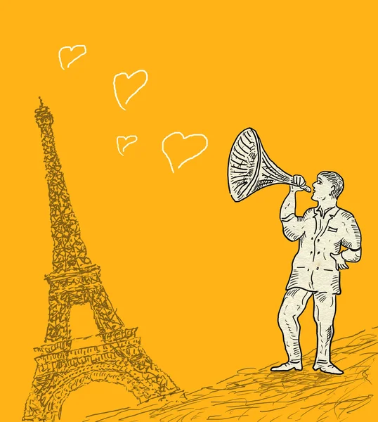 Paris theme illustration — Stock Photo, Image