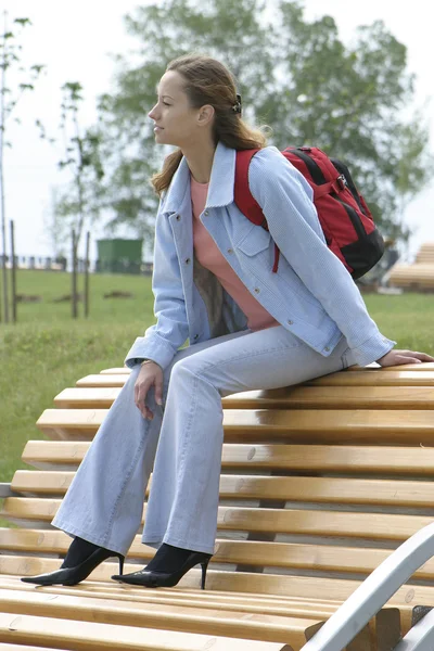 Active woman smiling — Stock Photo, Image