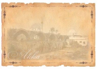 akka manzaralı eski kartpostal