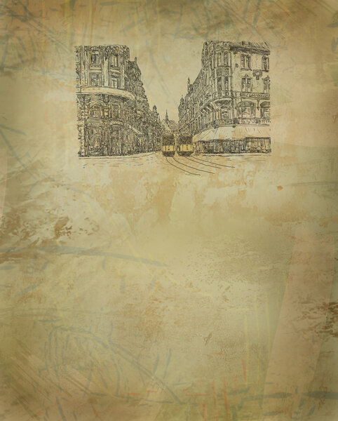 Old town illustration