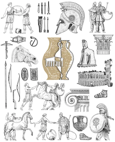 Stary grecki ilustracja — Zdjęcie stockowe
