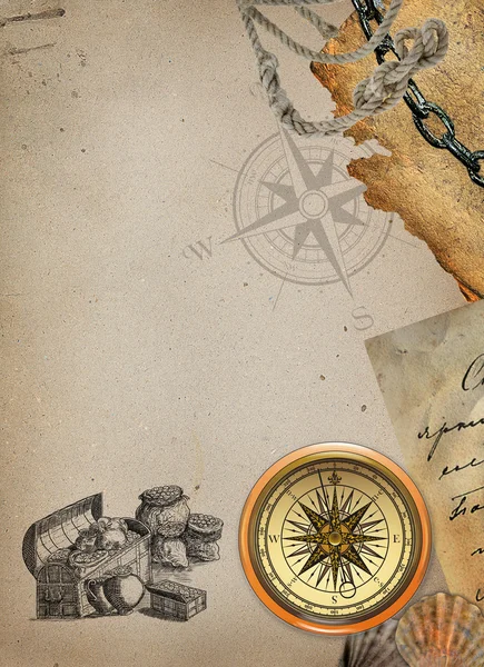 Pirate map icons — Stock Photo, Image