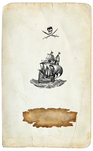 海賊地図のアイコン — ストック写真