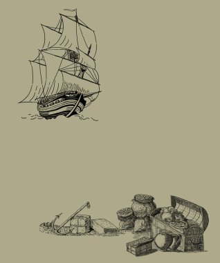 Hazine illüstrasyon