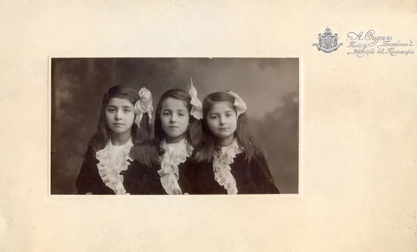 Vintage niñas retrato — Foto de Stock