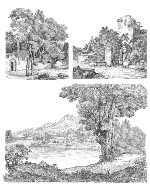köy illüstrasyon