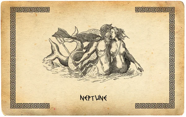 Neptun ilustrace — Stock fotografie