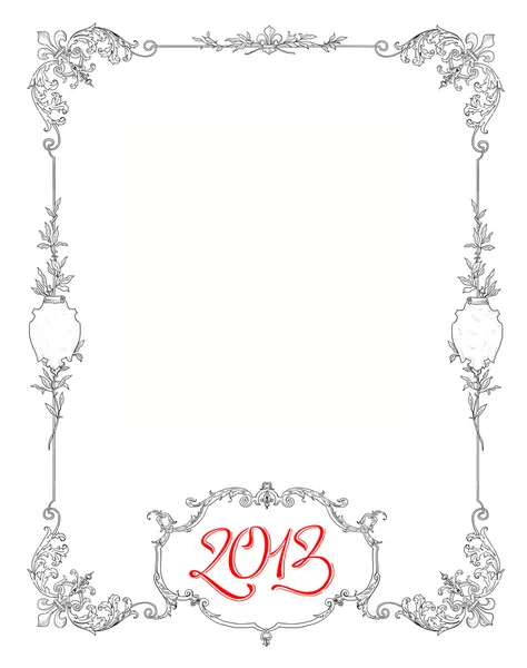 Nueva tarjeta de felicitación del año 2013 — Foto de Stock