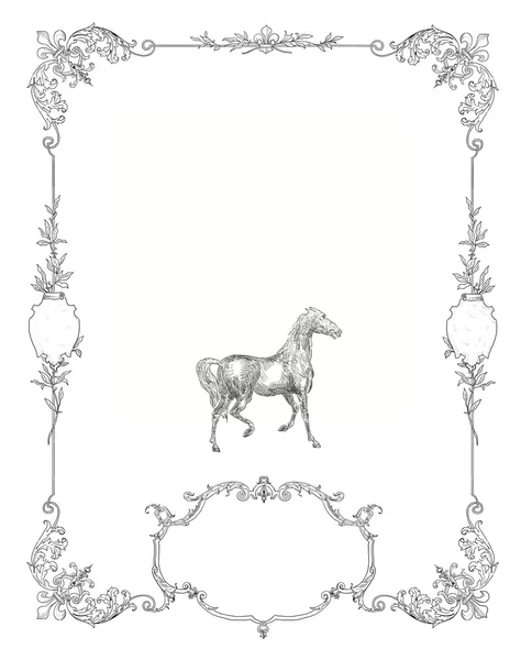 Koń Ilustracja — Zdjęcie stockowe