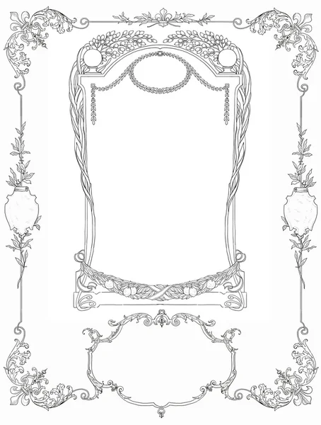 Cartouche illustration — Stockfoto