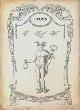 Greek god Hermes illustration clipart