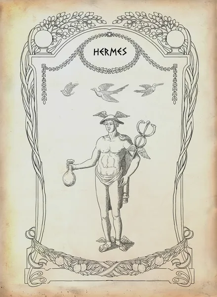 Grekiska guden hermes illustration — Stockfoto