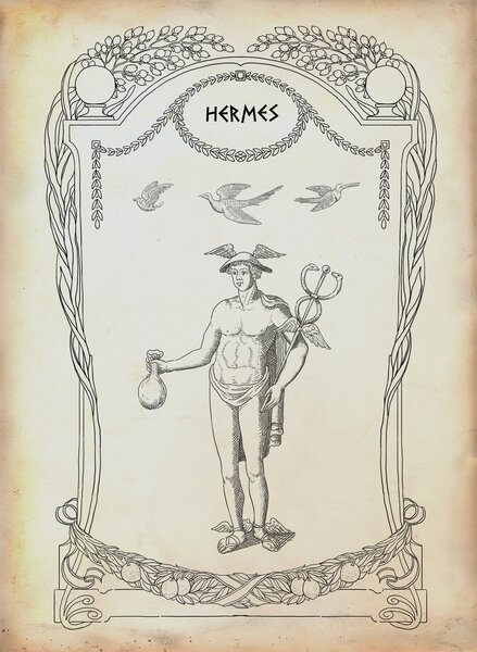 Greek god Hermes illustration
